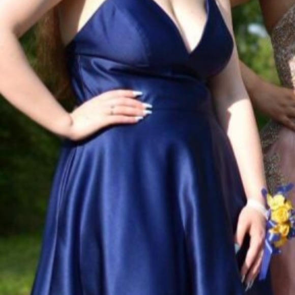 Deep Blue Prom Dress - Picture 8 of 8